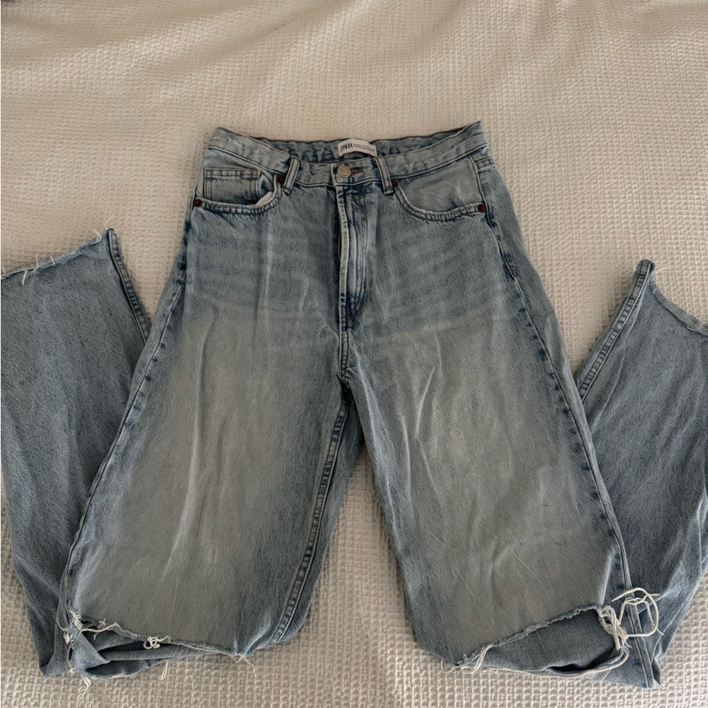 Zara Light Blue Boyfriend Jeans